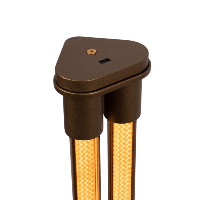 Lucide JANDERIN - Floor lamp - LED Dim. - CCT - 2x17W 2200K/3300K - Hand Wave Sensor - Champagne Color - Vibes